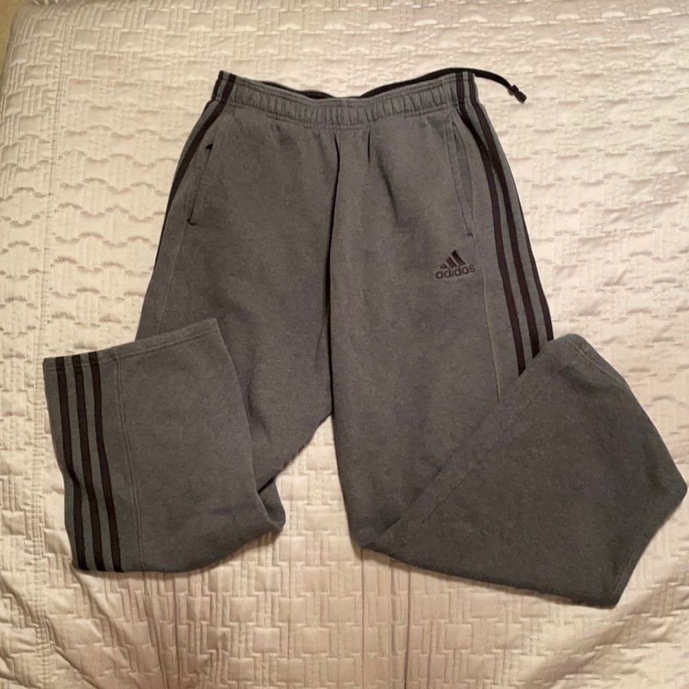 Adidas grey sweatpants size medium